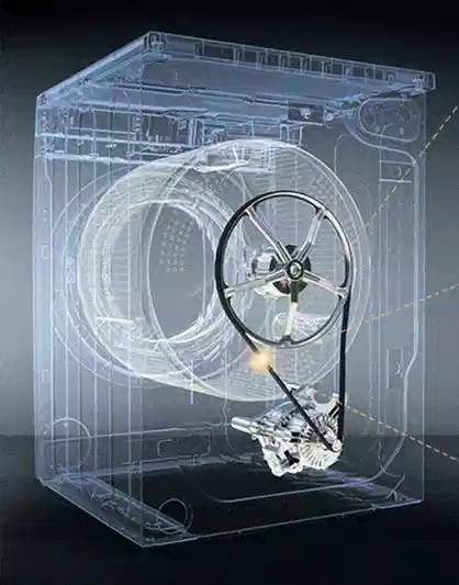 洗衣机里的非直驱电机结构
